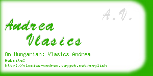 andrea vlasics business card